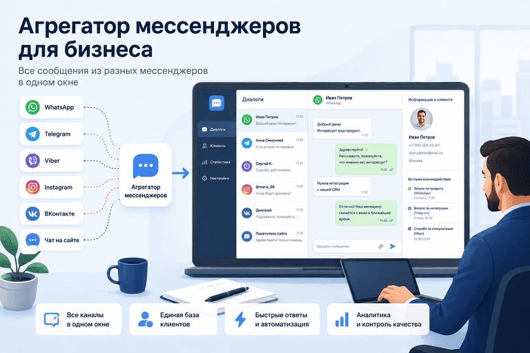 Агрегатор мессенджеров для бизнеса: что это и как выбрать в 2026