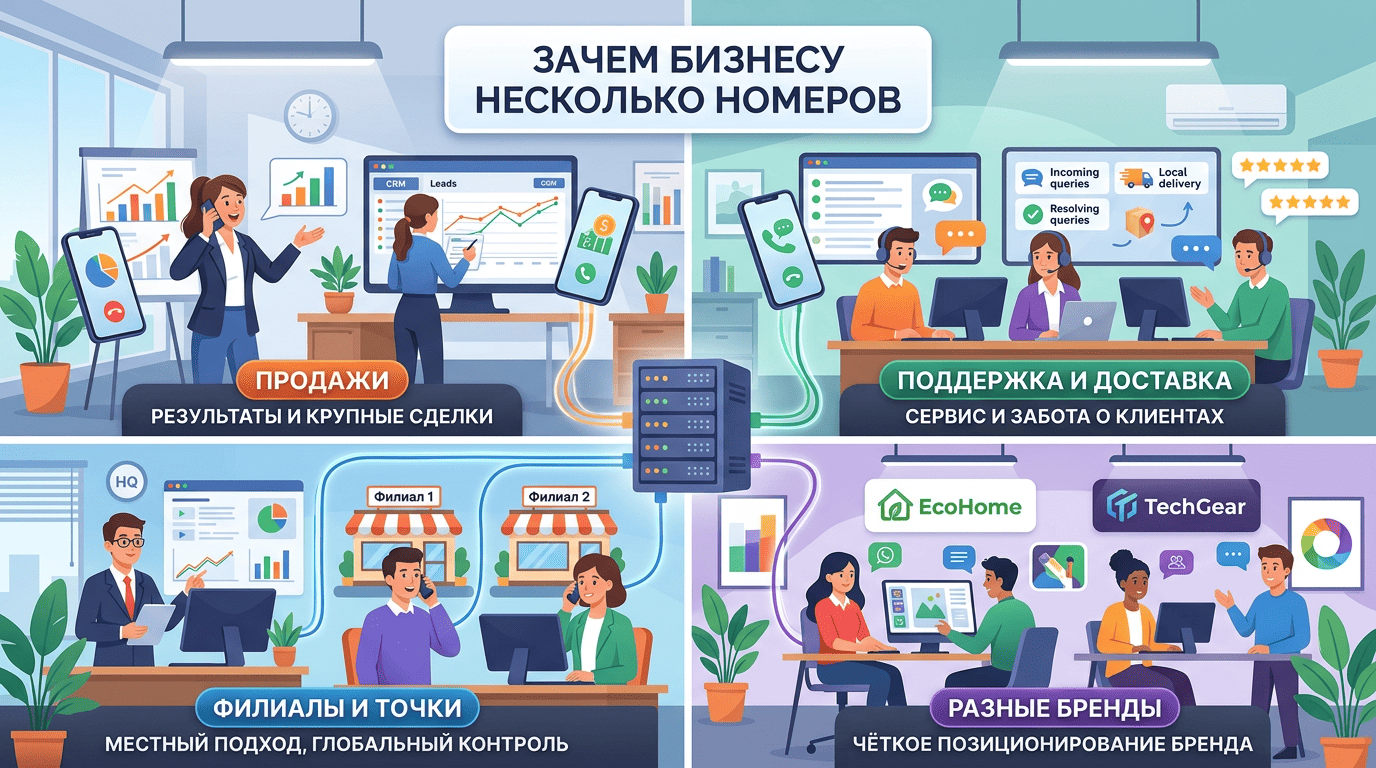 Зачем бизнесу несколько номеров